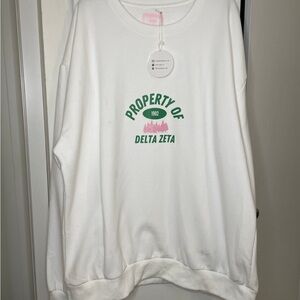 White Delta Zeta DZ Sweatshirt
